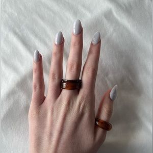 Acrylic Ring Set in Brown